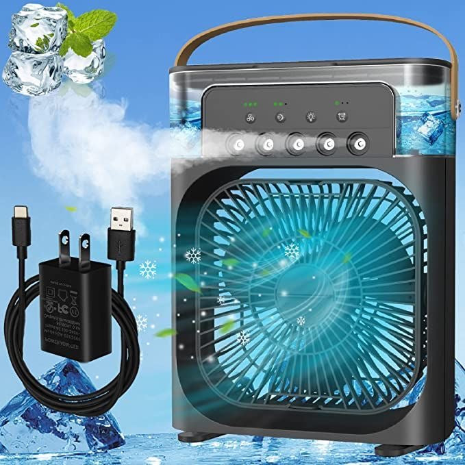 Portable Air Cooler Fan with 600ml Water Tank