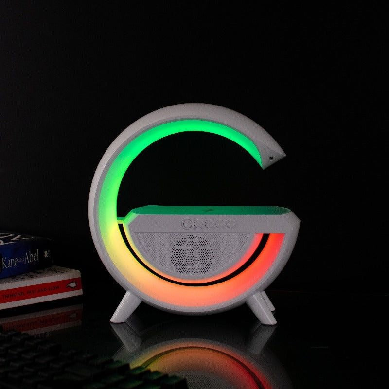 LED Wireless Charging Bluetooth Speaker with RGB Lights – 3-in-1 Night Lamp & Wireless Charger ✨🎶