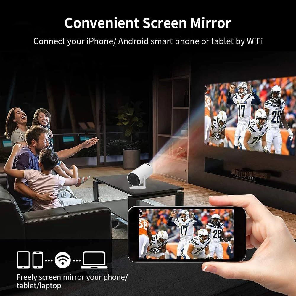 Portable Smart Mini Projector with 4K Decoding