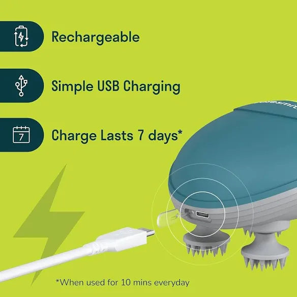 Caresmith Scalp Massager: Rechargeable Head Massager for Relaxation and Hair Care