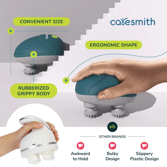 Caresmith Scalp Massager: Rechargeable Head Massager for Relaxation and Hair Care