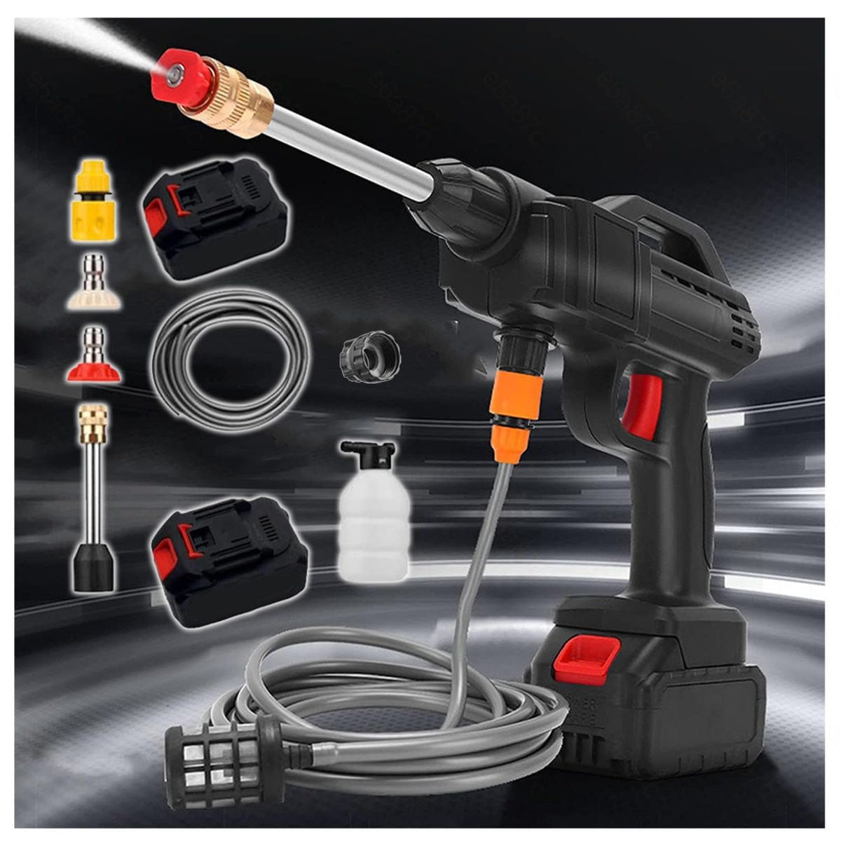 Cordless Portable Pressure Washer – Battery Powered, Multi-Function, Complete Kit
