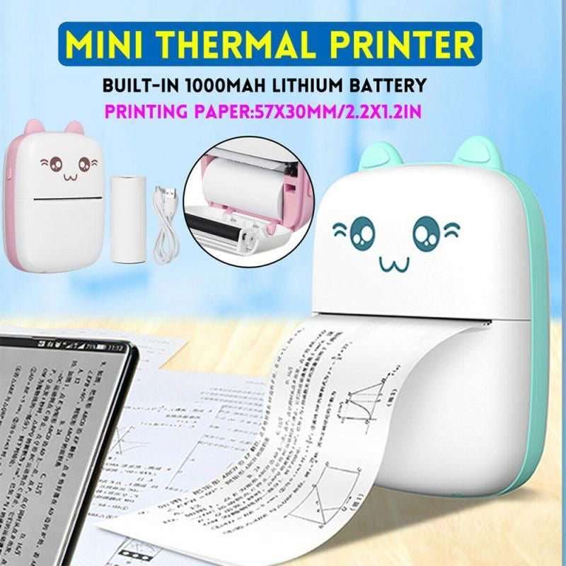 Mini Portable Thermal Printer Wireless Bluetooth Printer