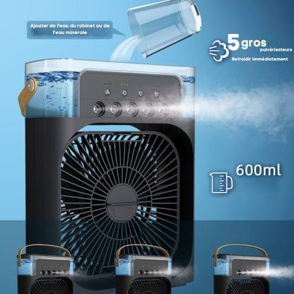 Portable Air Cooler Fan with 600ml Water Tank