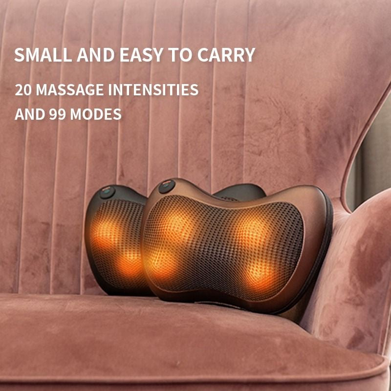 Electric Shiatsu Massage Pillow with Heat Therapy(Neck, Back, Shoulder, Leg & Car Use)