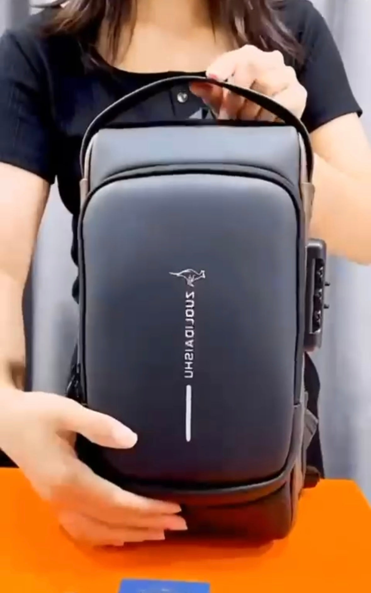🖤 Smart Anti-Theft Sling Bag – USB Charging Port | Premium Quality