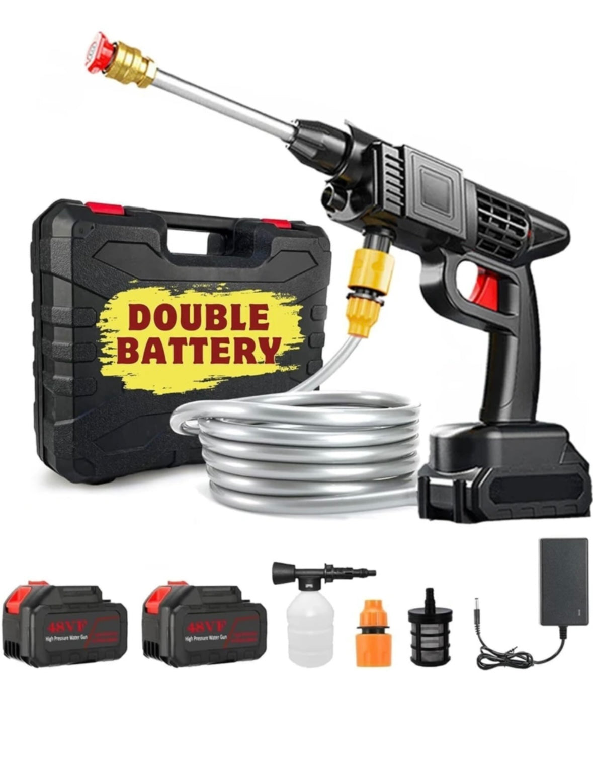 🚗 Portable Car Washer(dual battery)– Clean Anywhere, Anytime!