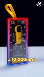 Transparent 10000mAh Power Bank – Fast, Cool, and Crystal Clear ⚡