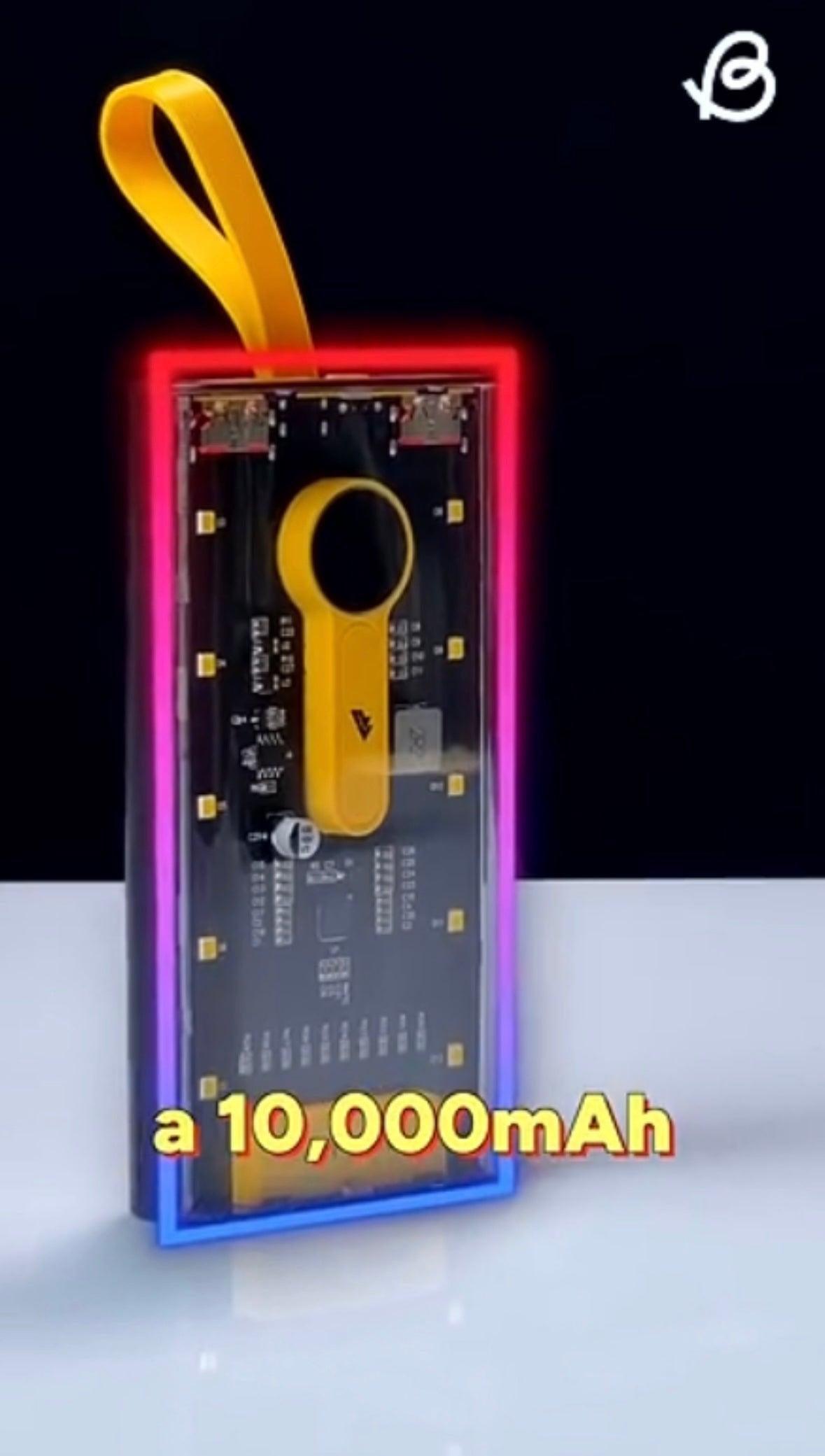Transparent 10000mAh Power Bank – Fast, Cool, and Crystal Clear ⚡