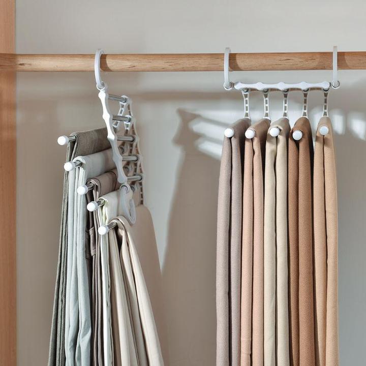 5-In-1 Multi-Layer Hanger 👚👖 Cloth Steel Organizing Hanger