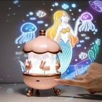 Rotating Rabbit Night Light Star Projector with Bluetooth Speaker – Kids & Girls Room Decor