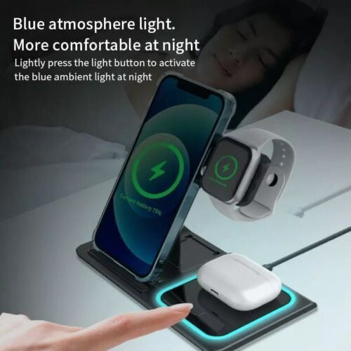 3-in-1 Wireless Charging Station for Phone, Watch & Earbuds ⚡