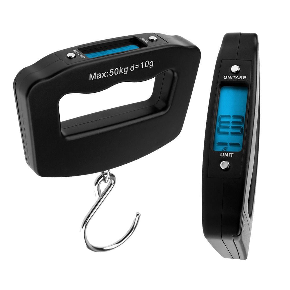 TRIXES Portable Digital Luggage Scales Travel Accessory 50kg Suitcase Weight Measure