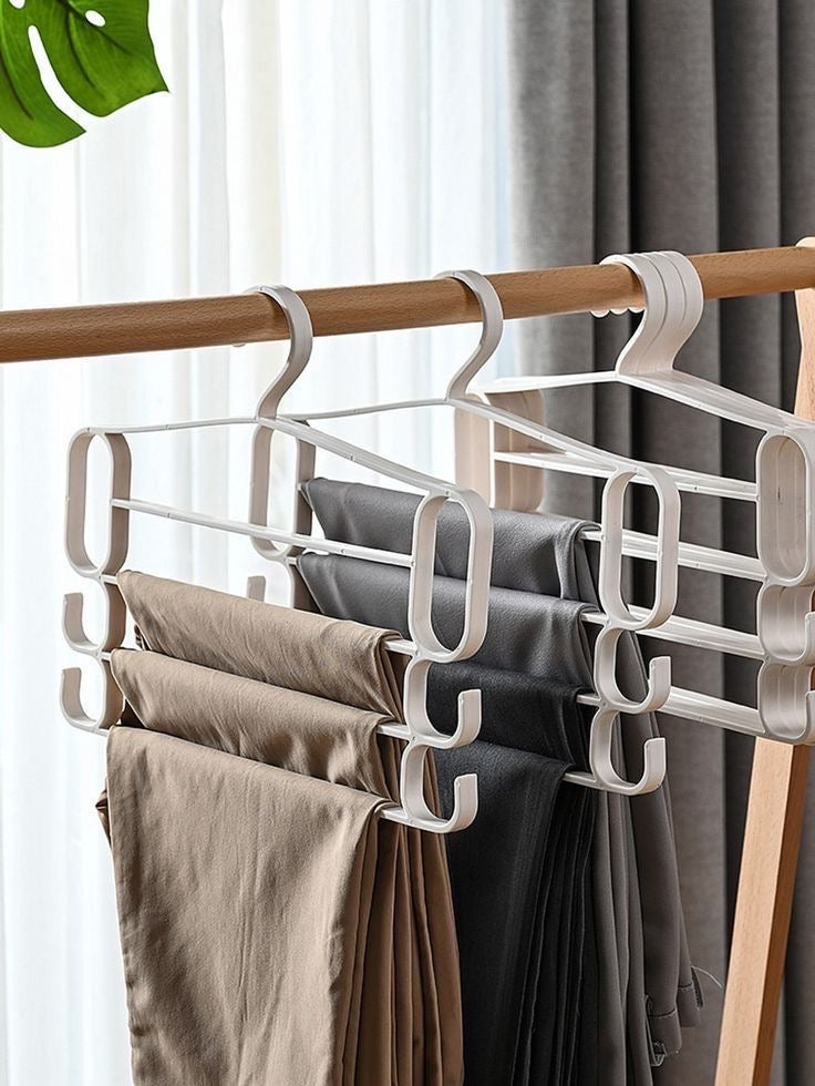 5-In-1 Multi-Layer Hanger 👚👖 Cloth Steel Organizing Hanger