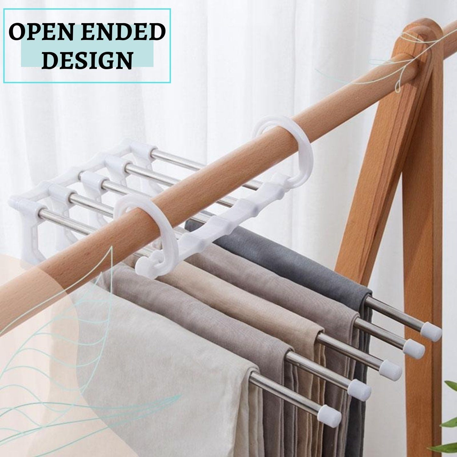 5-In-1 Multi-Layer Hanger 👚👖 Cloth Steel Organizing Hanger