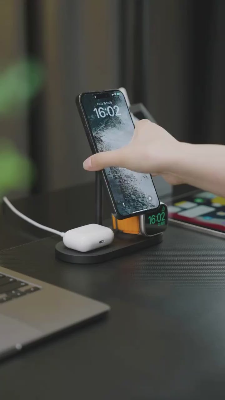 3-in-1 Wireless Charging Station for Phone, Watch & Earbuds ⚡