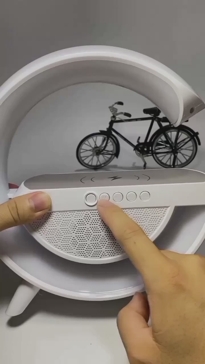 LED Wireless Charging Bluetooth Speaker with RGB Lights – 3-in-1 Night Lamp & Wireless Charger ✨🎶