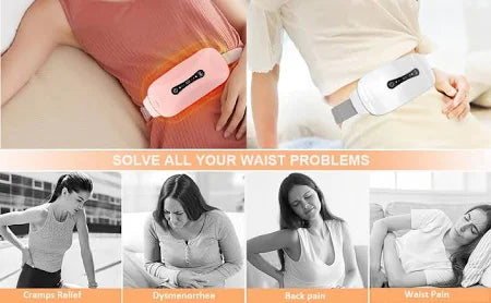 Period Cramp Relief Massager With Heating Pad For Abdominal Pain|Cramp free- Period Cramp Relief Heater & Massager